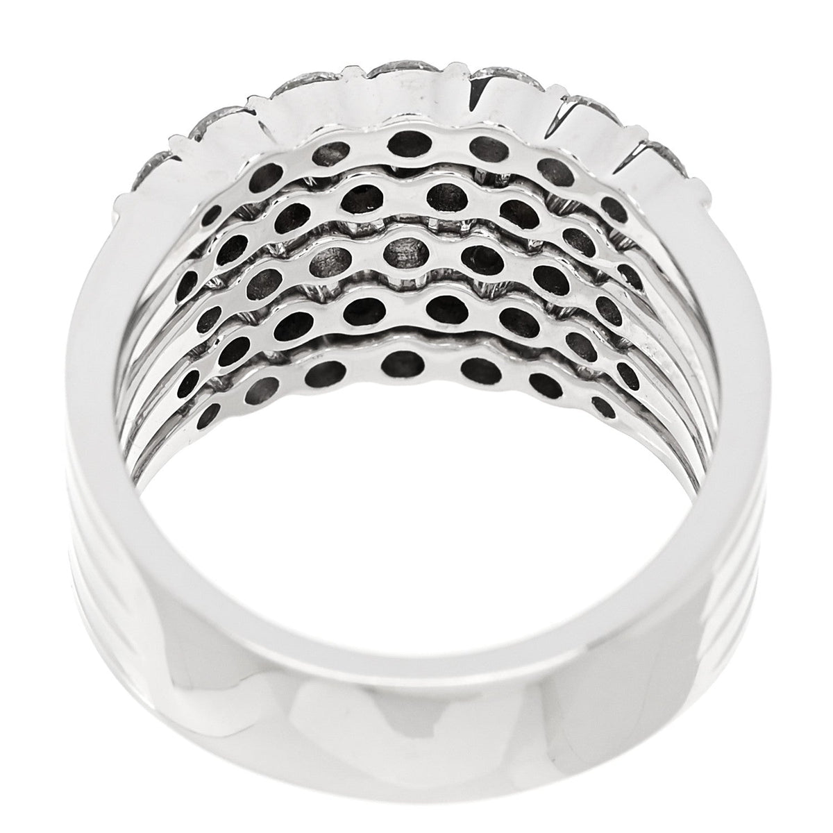Parker & West by FASHIONPHILE14K White Gold Diamond 1.90ctw Five Row Band Ring 53 6.25
