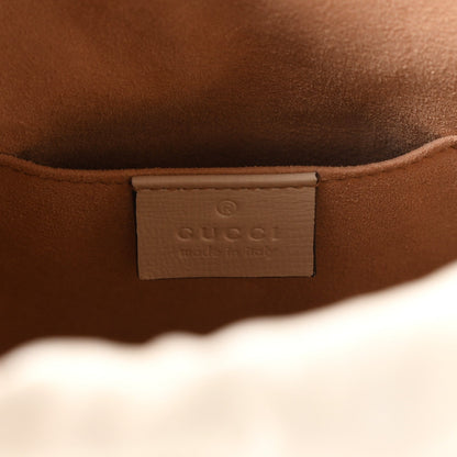 Gucci Calfskin Horsebit 1955 Drawstring Bucket Bag Mystic White