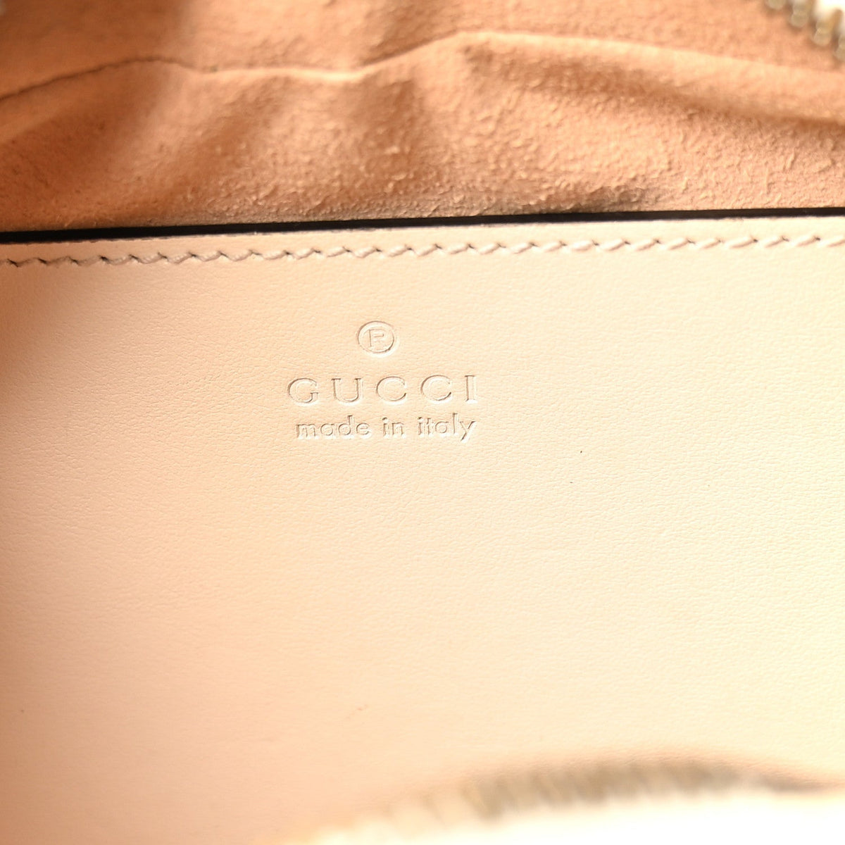Gucci Calfskin Matelasse Small GG Marmont Chain Shoulder Bag White