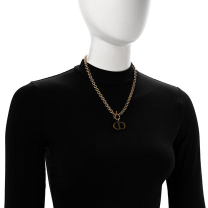 Christian Dior Aged Gold Metal 30 Montaigne Necklace