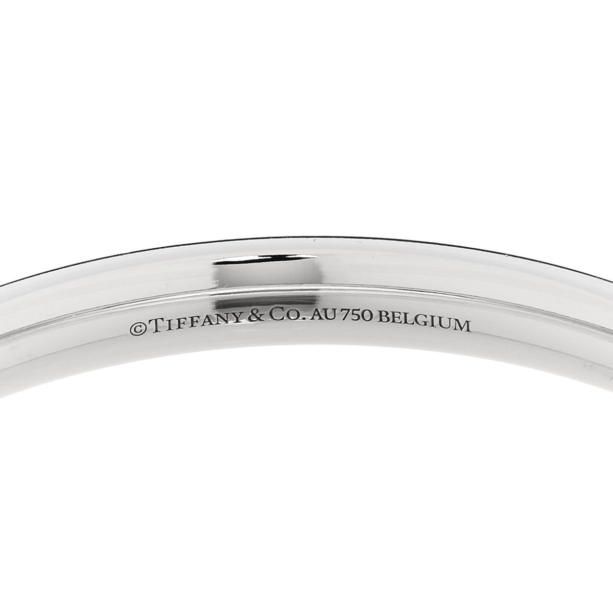 Tiffany 18K White Gold Diamond Metro Five-Row Hinged Bangle Bracelet