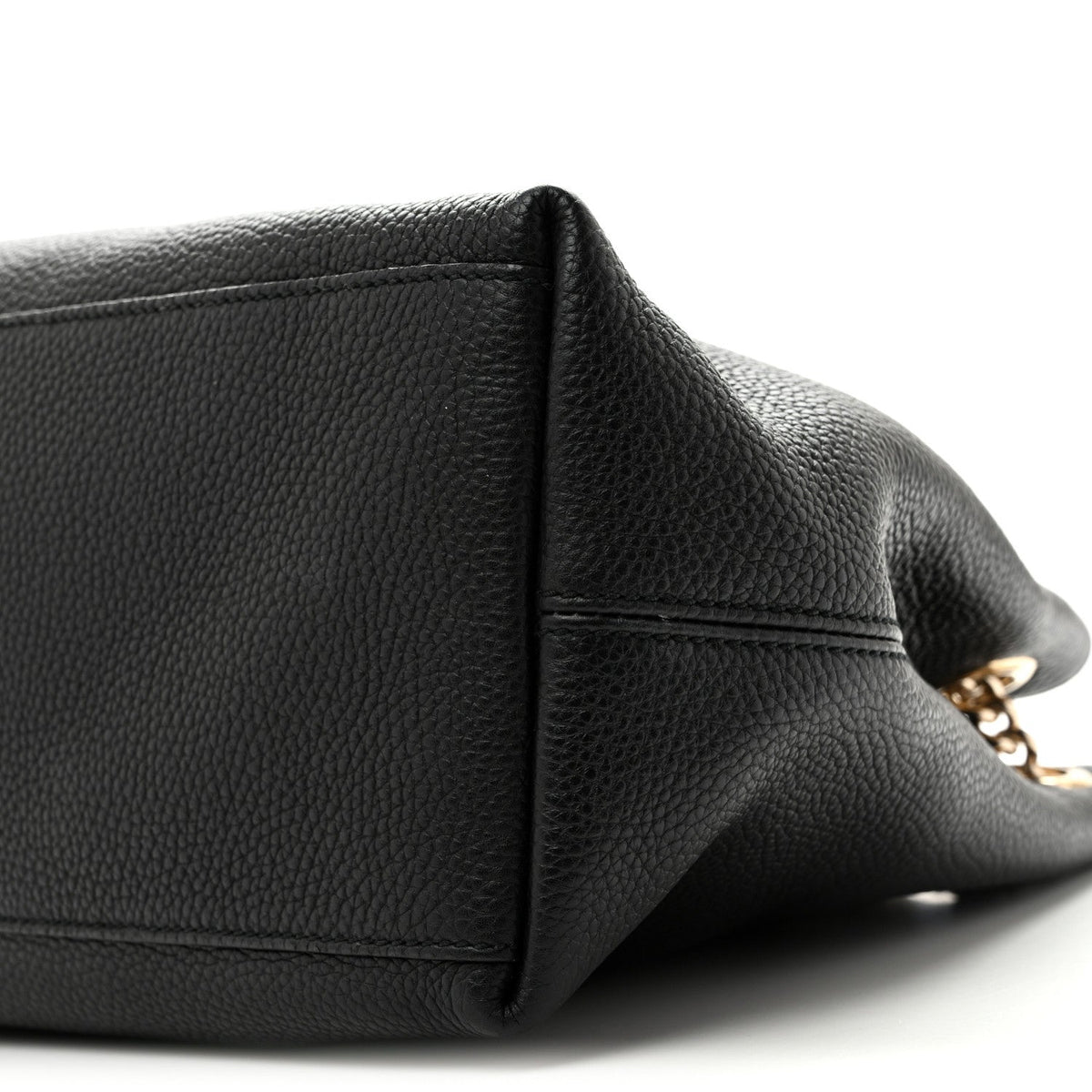 Gucci Pebbled Calfskin Medium Soho Chain Shoulder Bag Black 1984685