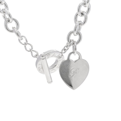 Tiffany Sterling Silver Heart Tag Toggle Necklace