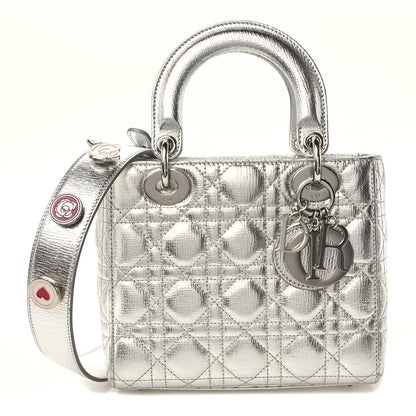 Christian Dior Metallic Calfskin Small My Lady Dior Silver