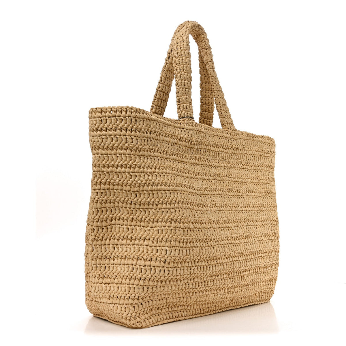 Saint Laurent Raffia Rive Gauche Tote Natural