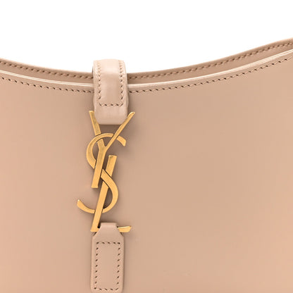Saint Laurent Vegetable Calfskin Mini Le 5 À 7 Hobo Dark Beige