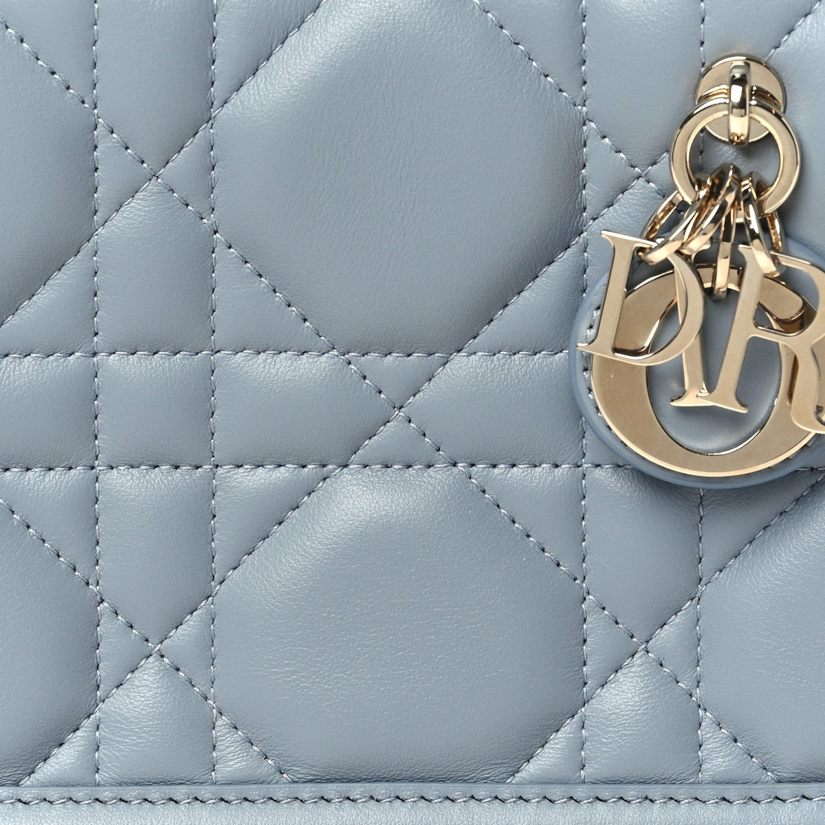 Christian Dior Calfskin Macrocannage Mini Book Tote Cloud Blue