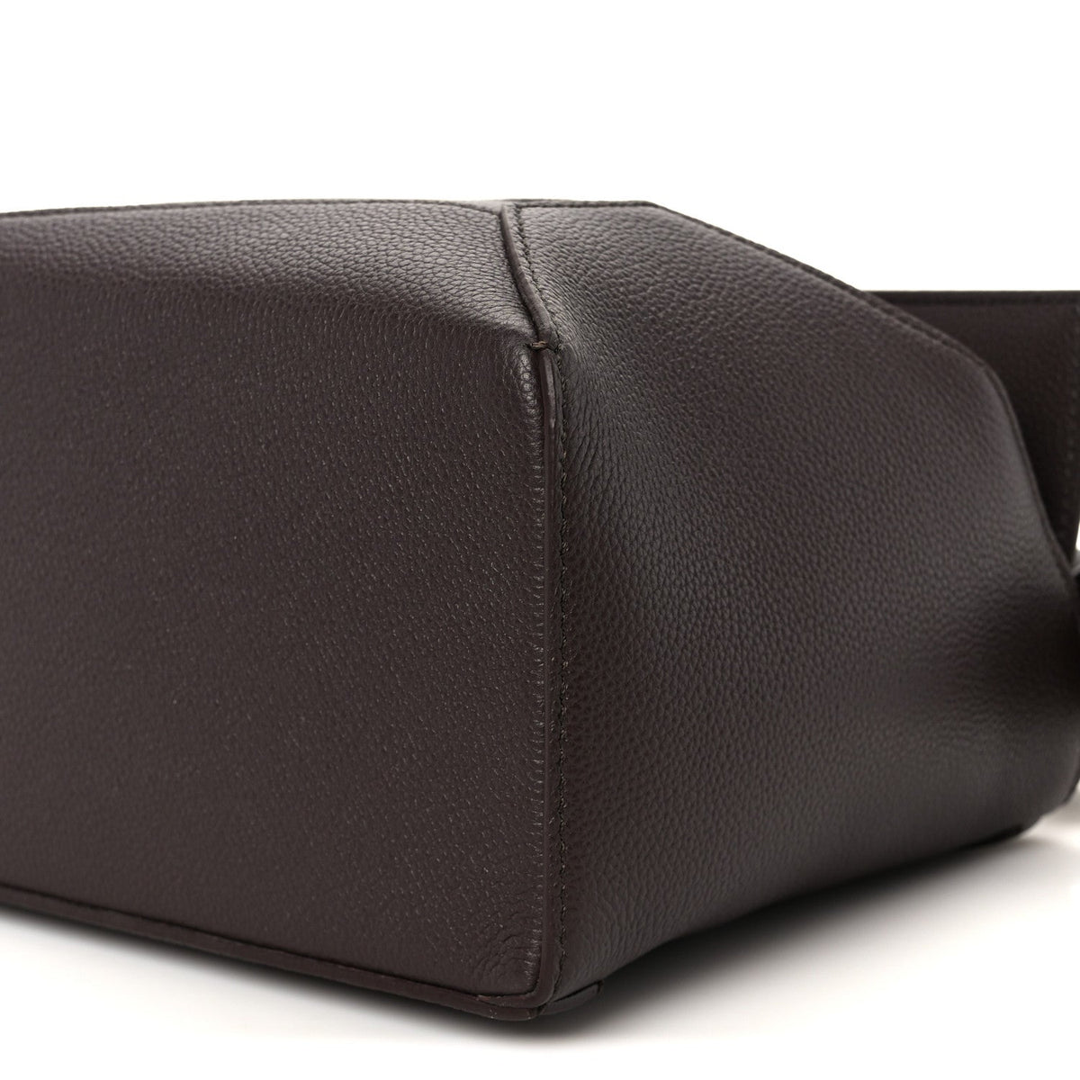 Loewe Soft Grained Calfskin Small Puzzle Edge Bag Dark Chestnut