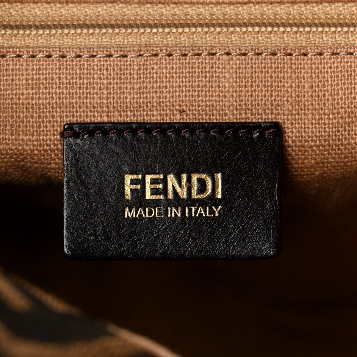 Fendi Zucca Canvas Big Forever Mama Baguette Tobacco
