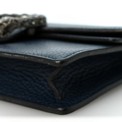 Gucci Dollar Calfskin Crystal Super Mini Dionysus Shoulder Bag Blue Agata