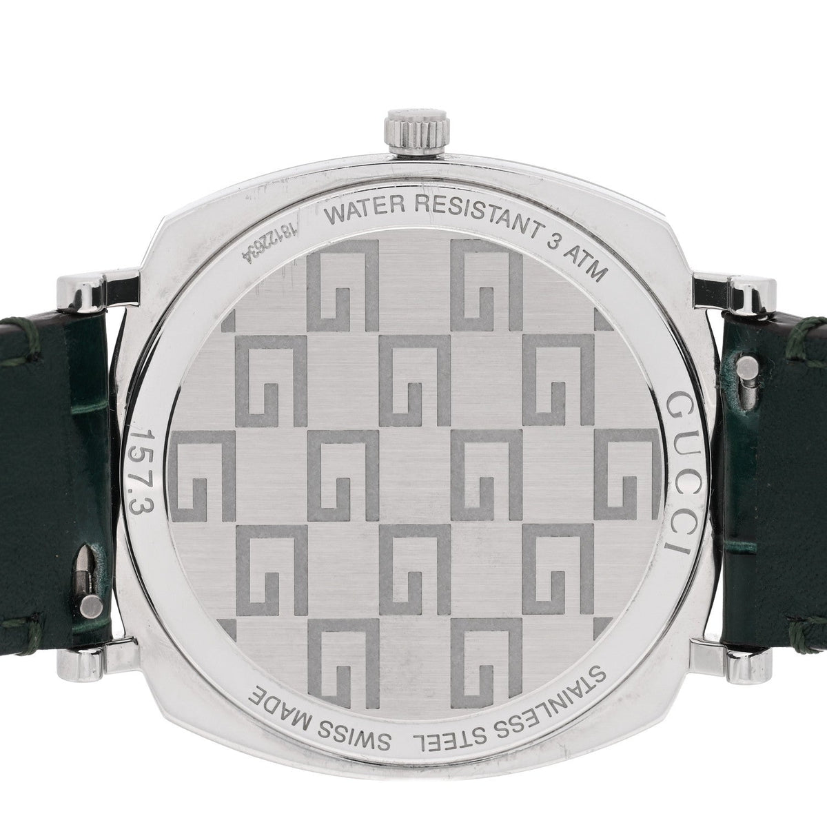 Gucci Stainless Steel Alligator 38mm Grip Quartz Watch Green