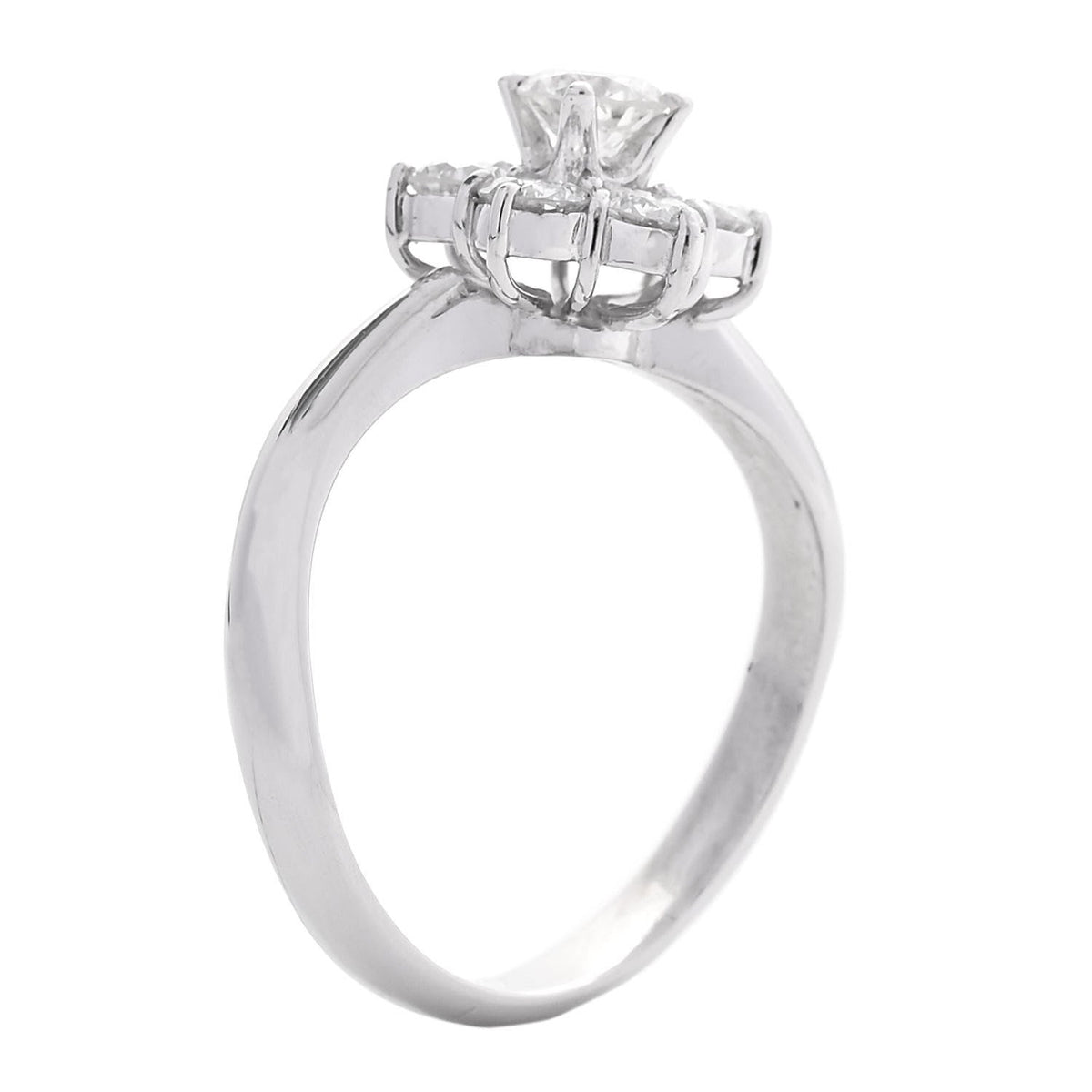 Parker & West by FASHIONPHILEPlatinum Diamond 1.02ctw Flower Ring 54 7
