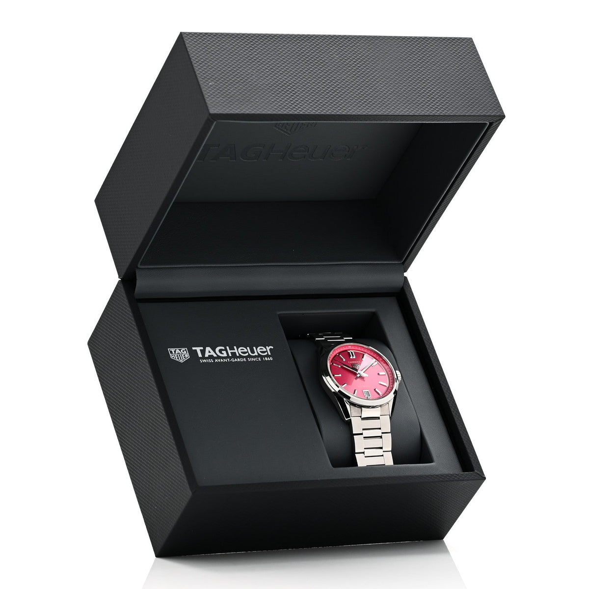 Tag Heuer Stainless Steel Carrera Date Automatic Watch Pink WBN2313