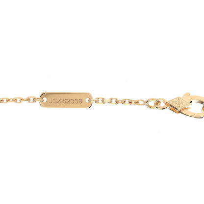 Van Cleef & Arpels 18K Yellow Gold Carnelian Vintage Alhambra Pendant Necklace