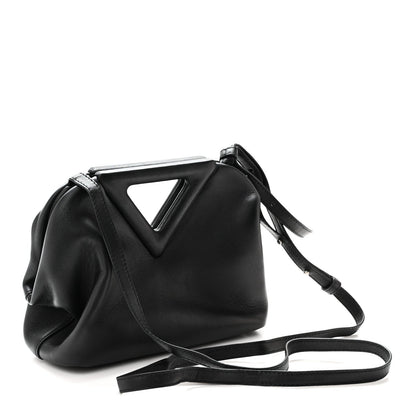 Bottega Veneta Calfskin Small The Point Triangle Bag Black