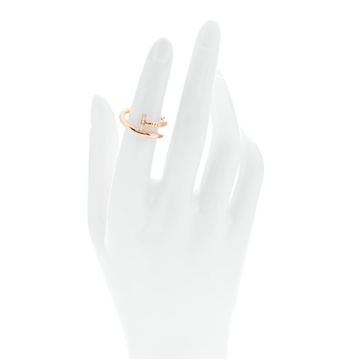 Cartier 18K Pink Gold Diamond Juste Un Clou Ring 50 5.25