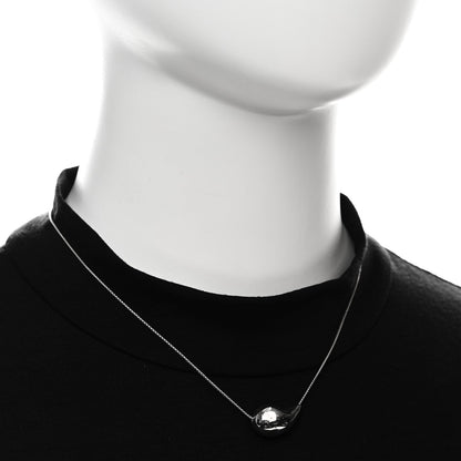 Bottega Veneta Sterling Silver Drop Pendant Necklace Green