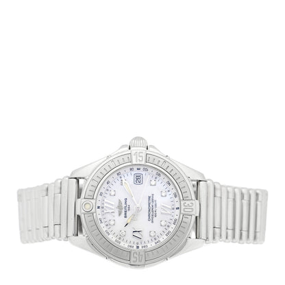 Breitling Stainless Steel Diamond Mother of Pearl 32mm Lady Cockpit Quartz Watch A71365