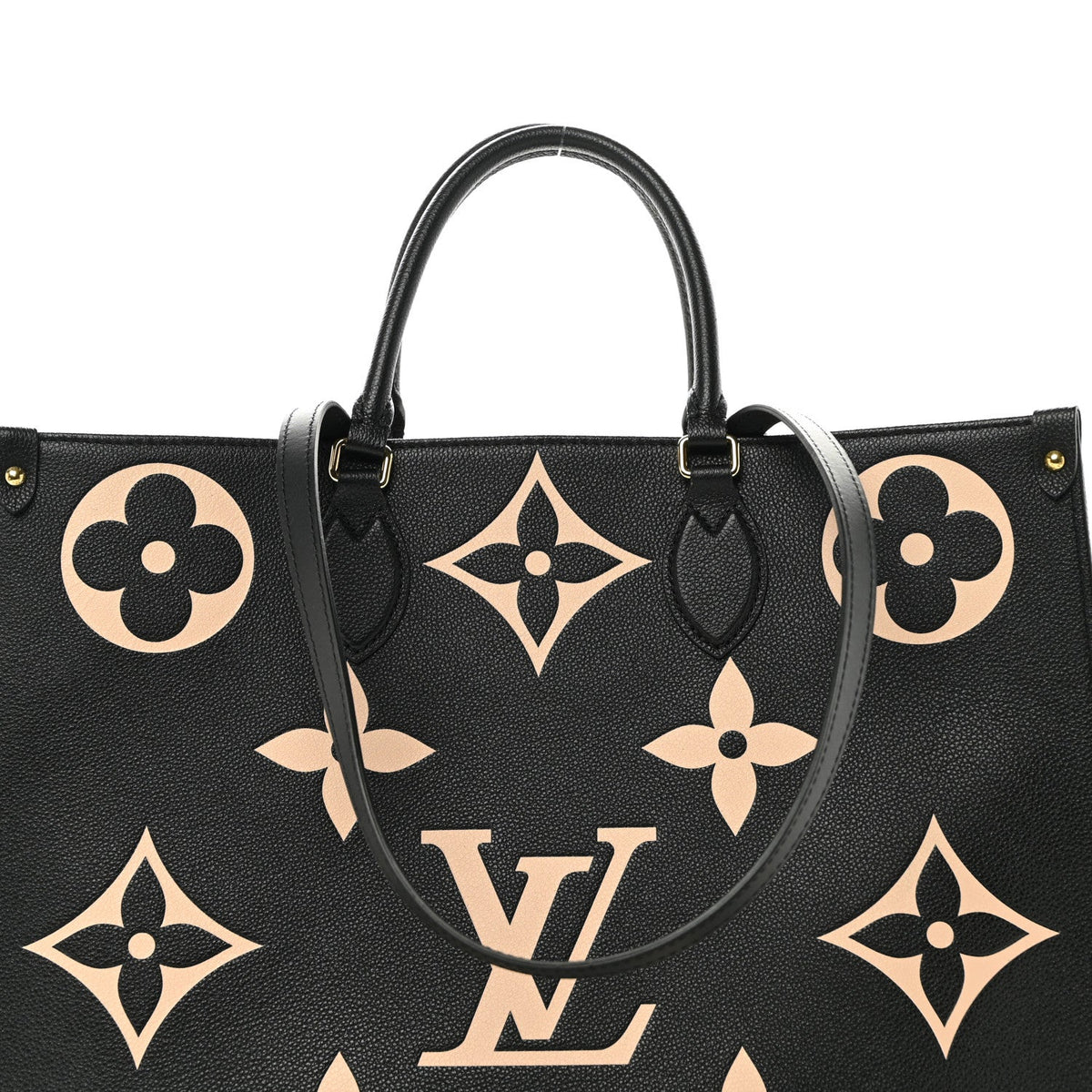Louis Vuitton Empreinte Monogram Giant Onthego GM Tote Bag Black Beige