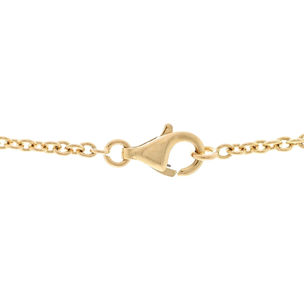 Van Cleef & Arpels 18K Yellow Gold Mother of Pearl Pure Alhambra Pendant Necklace 41.9cm