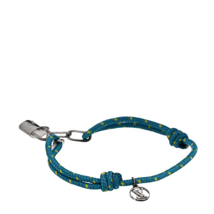 Louis Vuitton Sterling Silver Virgil Abloh Lockit Bracelet Blue Yellow