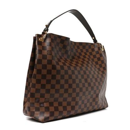Louis Vuitton Damier Ebene Canvas Graceful MM Shoulder Bag Brown