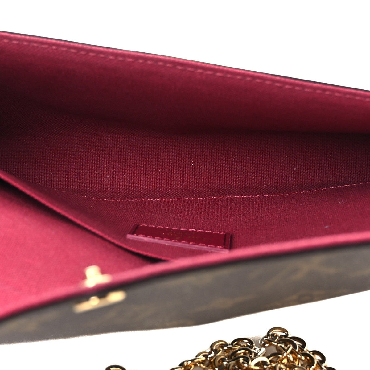 Louis Vuitton Monogram Pochette Felicie Chain Wallet Fuchsia 1927270