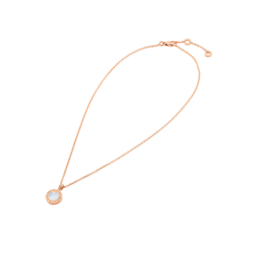 18K Rose Gold Mother of Pearl Diamonds BVLGARI Necklace