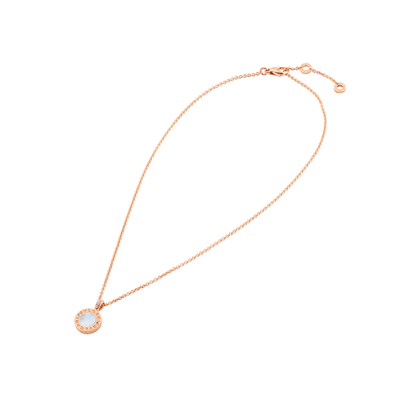 18K Rose Gold Mother of Pearl Diamonds BVLGARI Necklace