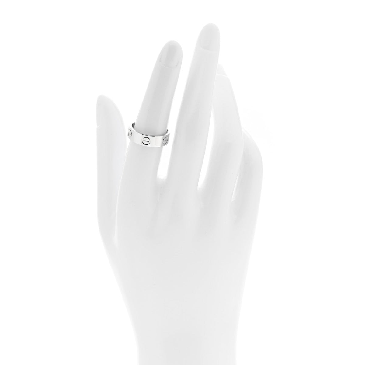 Cartier 18K White Gold 5.5mm LOVE Ring 52 6