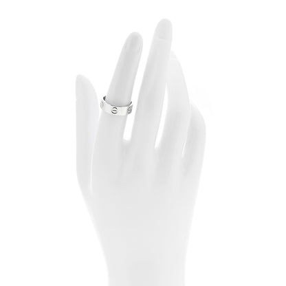 Cartier 18K White Gold 5.5mm LOVE Ring 52 6