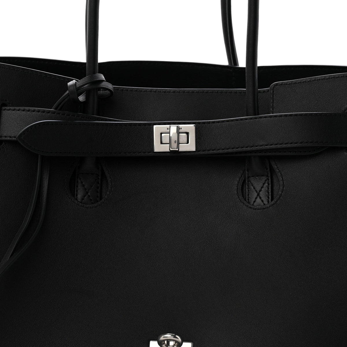 Balenciaga Smooth Calfskin Medium Bel Air Carry All Bag Black