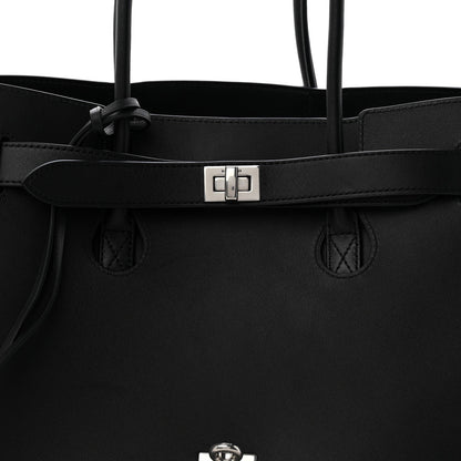 Balenciaga Smooth Calfskin Medium Bel Air Carry All Bag Black
