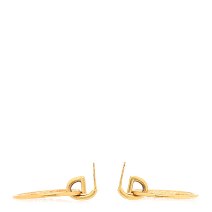 Chanel Crystal High Society CC Hoop Earrings Gold