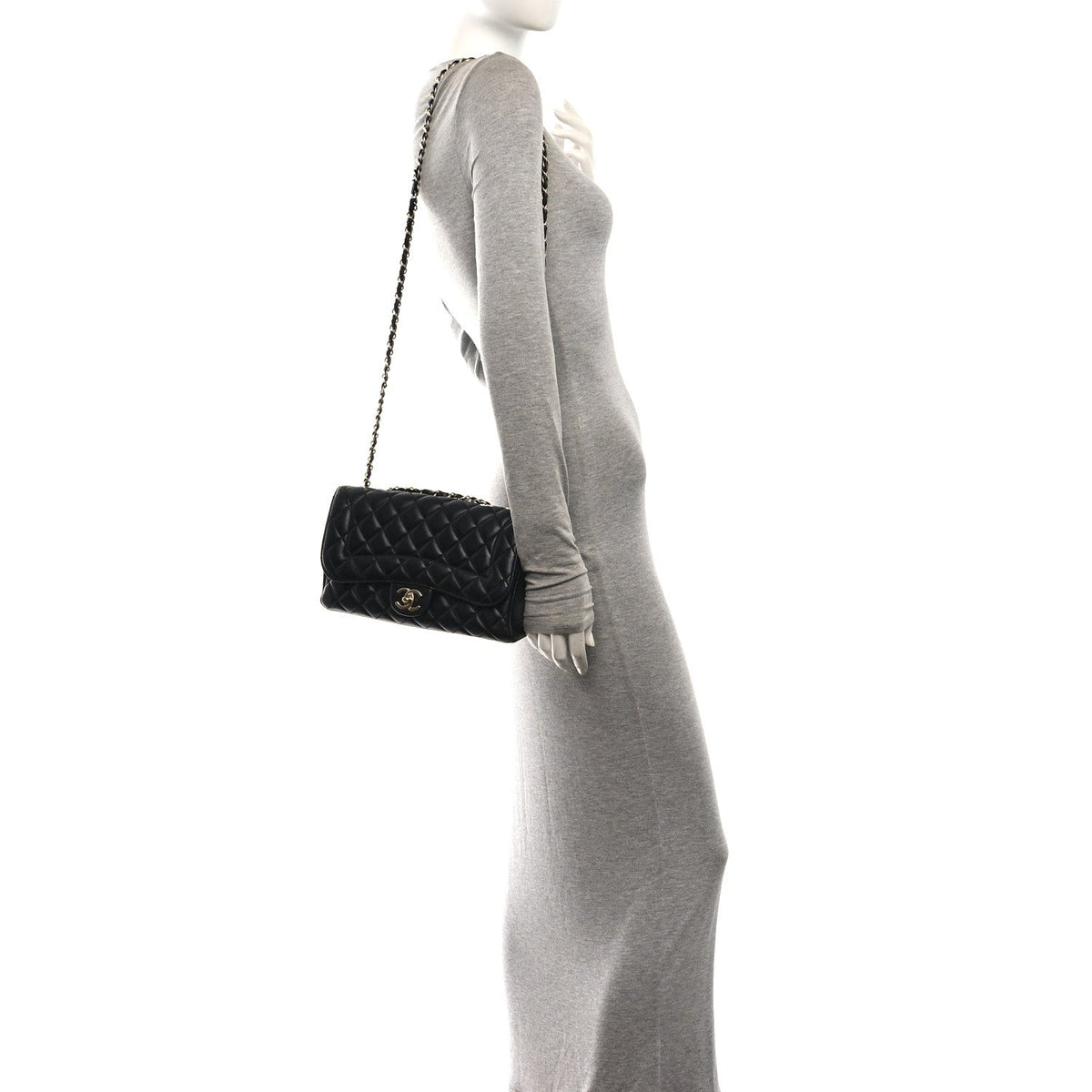 Chanel Lambskin Quilted Medium Mademoiselle Chic Flap Black