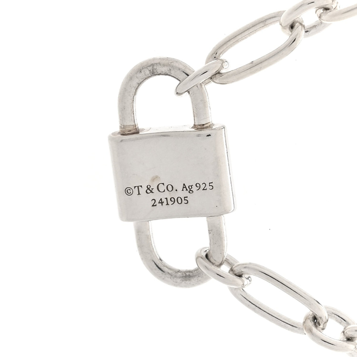 Tiffany Sterling Silver 1837 Double Lock Necklace