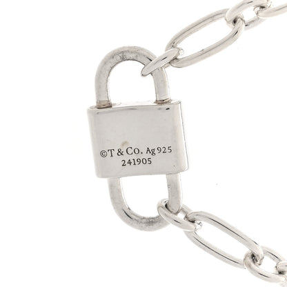 Tiffany Sterling Silver 1837 Double Lock Necklace