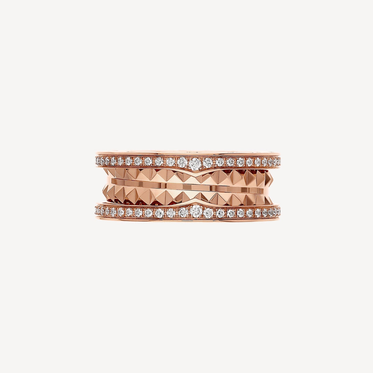 Bulgari 18K Gold Diamond B.zero1 Ring