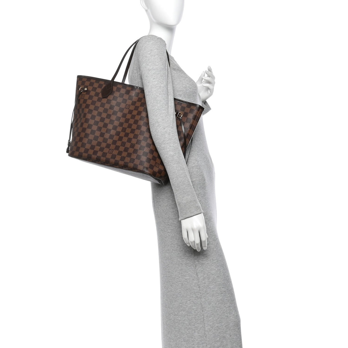 Louis Vuitton Damier Ebene Neo Neverfull MM Tote Bag Brown