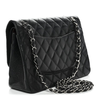 Chanel Caviar Quilted Jumbo Double Flap Black
