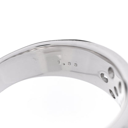 Parker & West 18K White Gold Diamond 1.33ct Half Band Ring 54 7