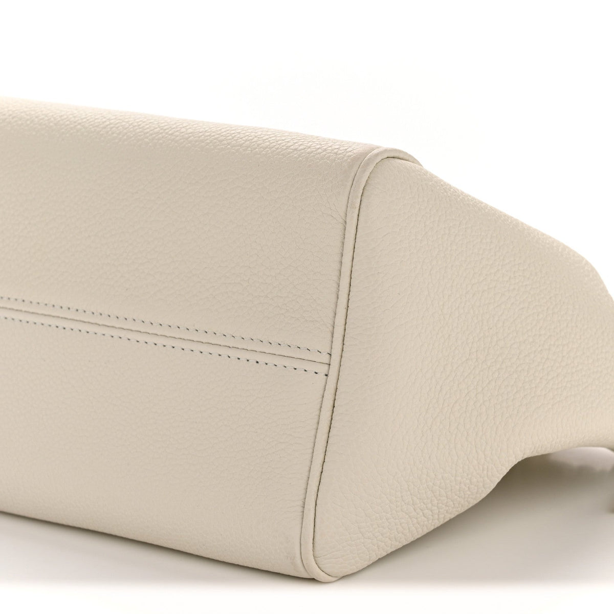 Celine Calfskin Cuir Small Triomphe Cabas Drawstring White