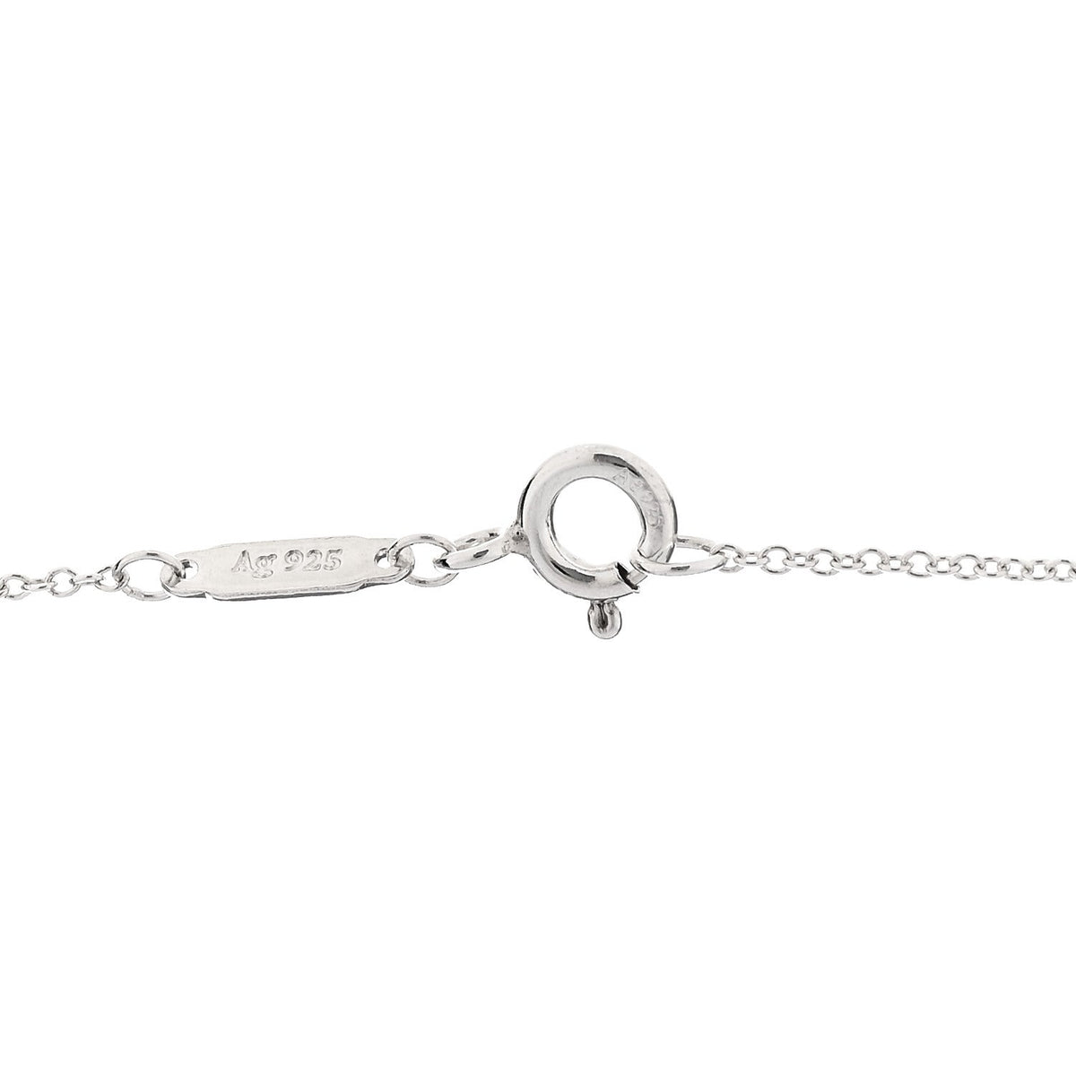 Tiffany Sterling Silver Enamel Return to Tiffany Heart Necklace Blue 40.6cm