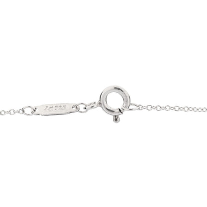 Tiffany Sterling Silver Enamel Return to Tiffany Heart Necklace Blue 40.6cm