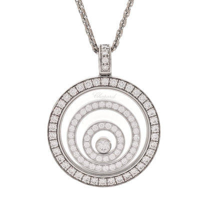 Chopard 18K White Gold Diamond Happy Spirit Pendant Necklace
