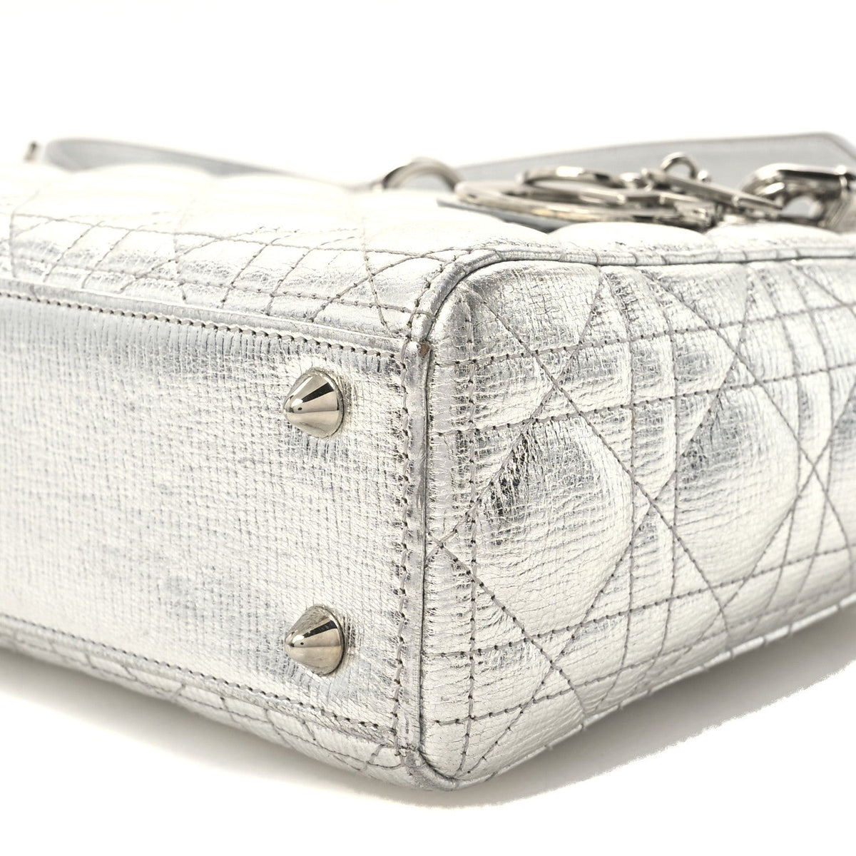 Christian Dior Metallic Calfskin Small My Lady Dior Silver
