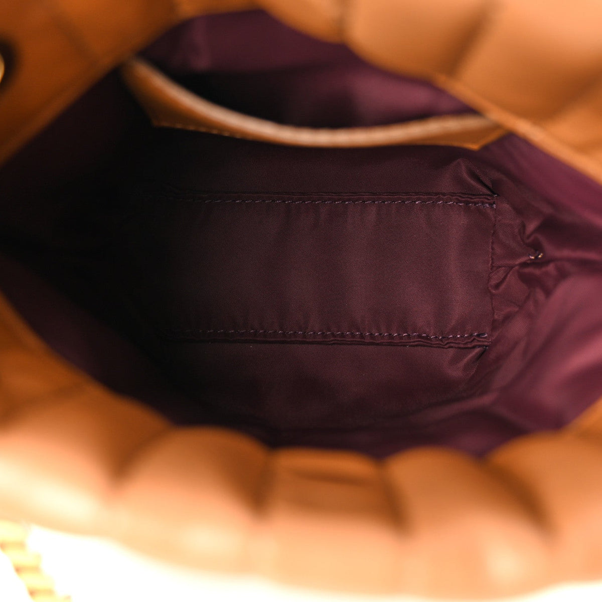 Burberry Lambskin Quilted Mini Lola Bucket Bag Maple Brown