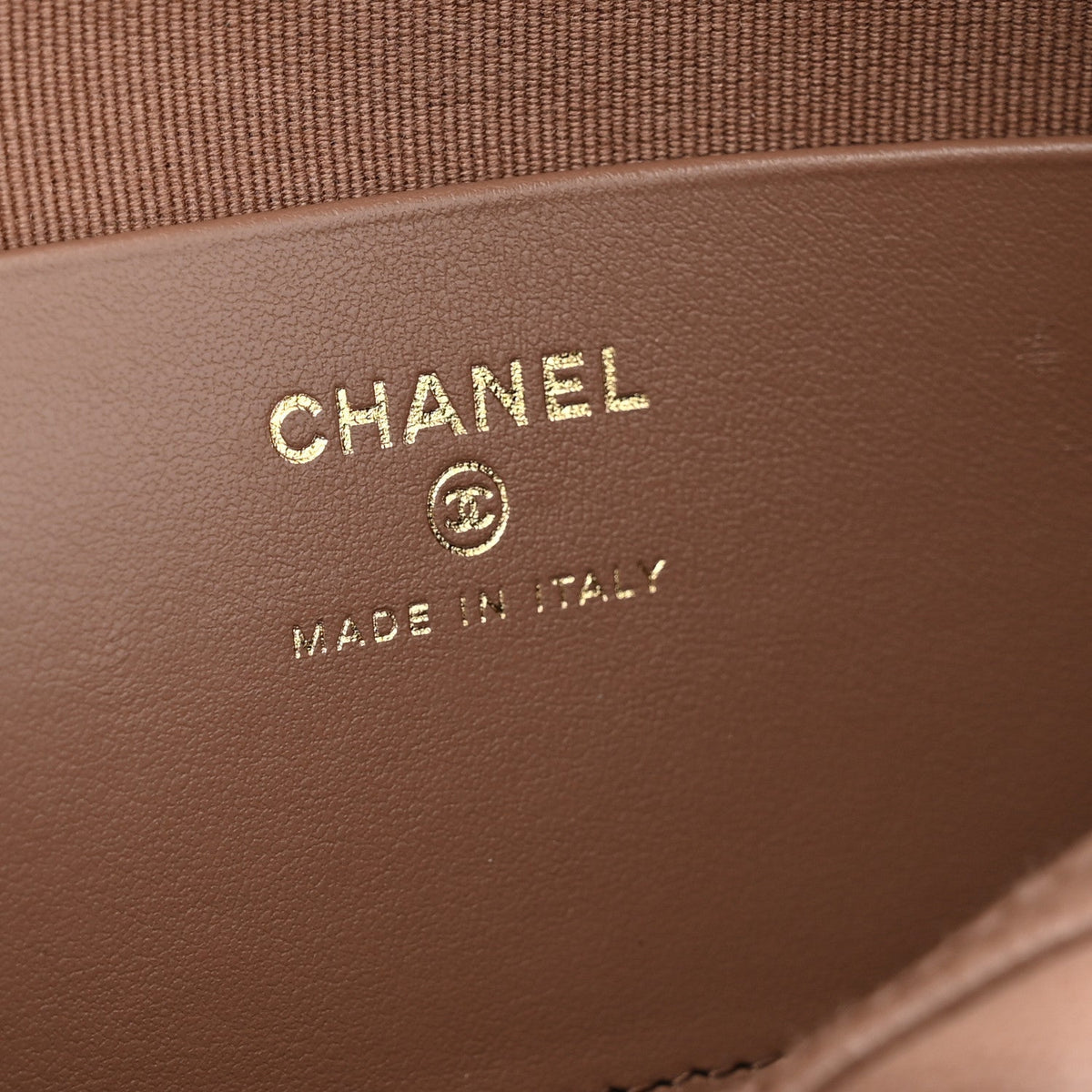 Chanel Caviar Quilted Barrel Clutch With Chain Brown 1983770