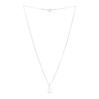 Tiffany Sterling Silver Elsa Peretti Open Tear Drop Pendant Necklace