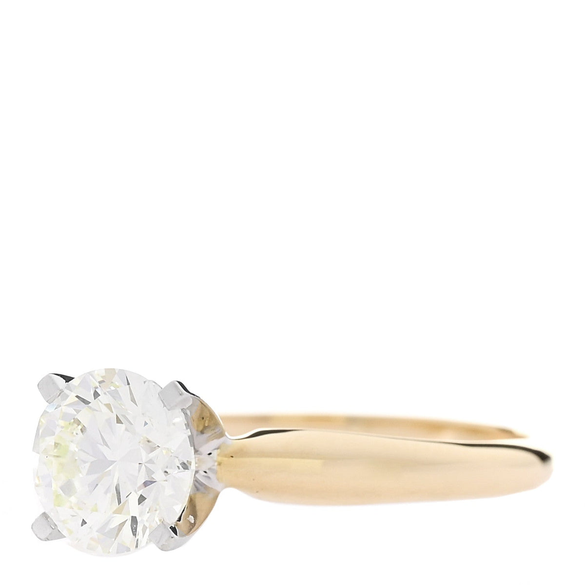 Parker & West by FASHIONPHILE14K Yellow White Gold Diamond 1.49ct Solitaire Engagement Ring 54 7
